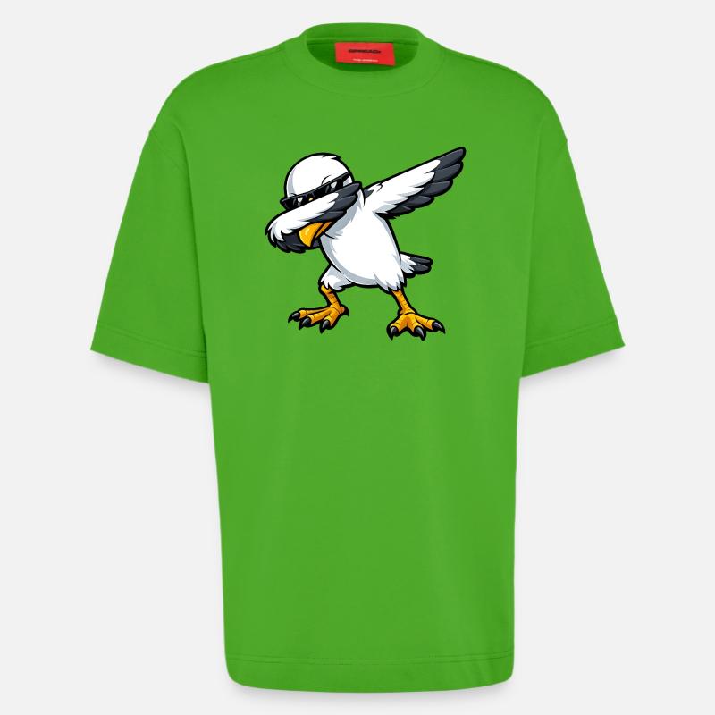 Dabbing Möwe - Heavyweight T-Shirt - made by SPREAD  - Apple Neon