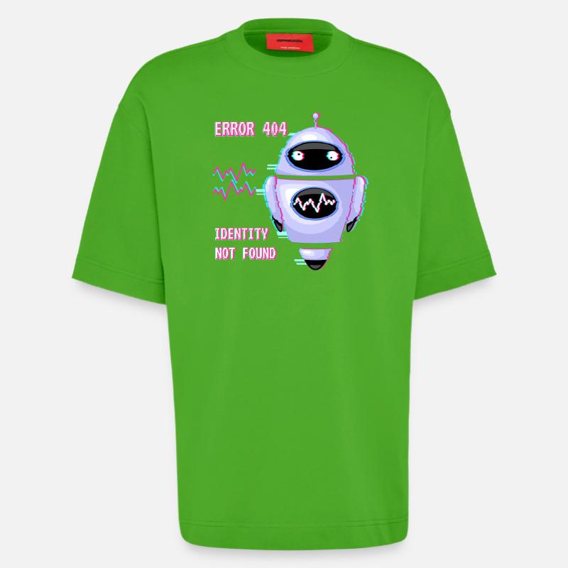ERROR 404: Identity Not Found - Heavyweight T-Shirt - made by SPREAD - Apple Neon