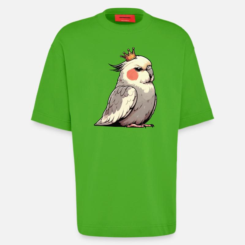 Calopsitte Calopsitte Calopsitte Oiseau calopsitte - T-shirt bio épais oversize fabriqué en UE - Apple Neon
