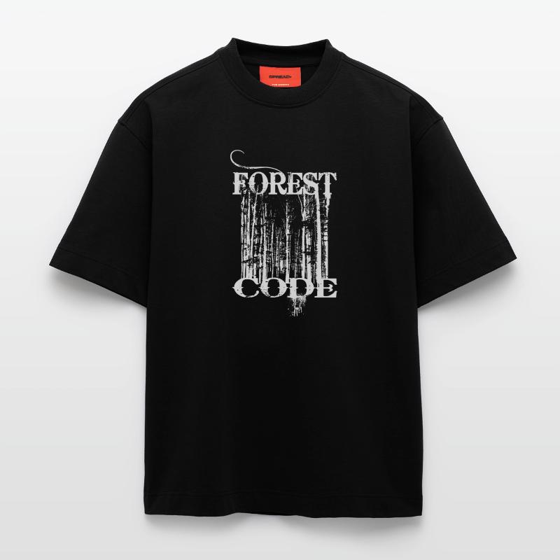 Code forestier T-shirt bio épais oversize fabriqué en UE