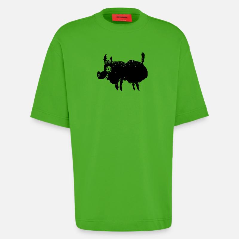 Wild boar - Heavyweight T-Shirt - made by SPREAD  - Apple Neon