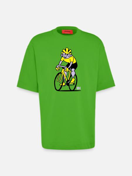 Cyclist - Cycling - Heavyweight T-Shirt - made by SPREAD - Apple Neon