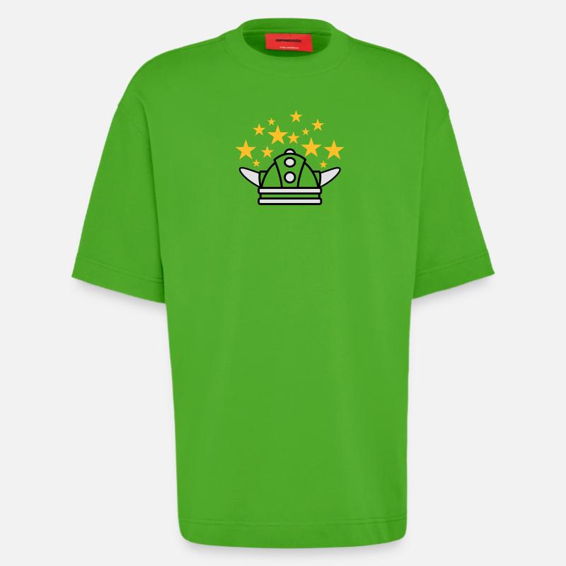 Wikinger Helm Idee - Heavyweight T-Shirt - made by SPREAD  - Apple Neon