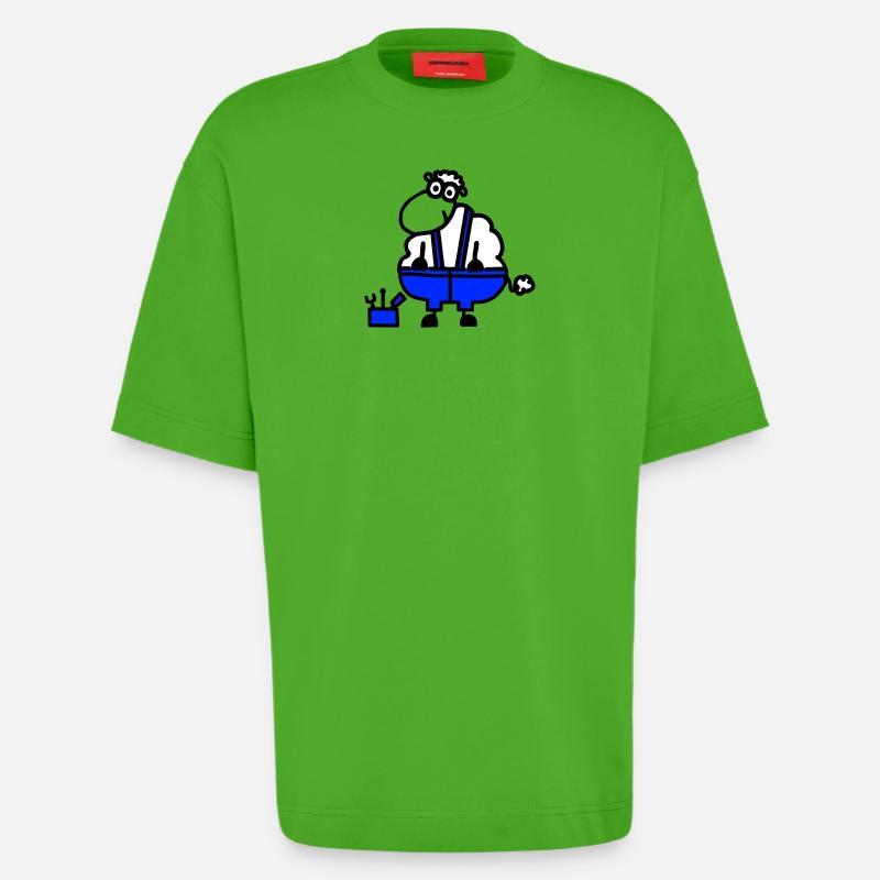 Handwerkerschaf, Held der Arbeit - Heavyweight T-Shirt - made by SPREAD  - Apple Neon