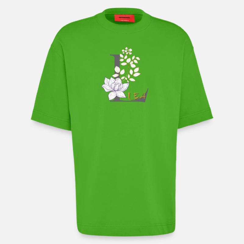 Buchstabe L Initiale Lea - Heavyweight T-Shirt - made by SPREAD  - Apple Neon