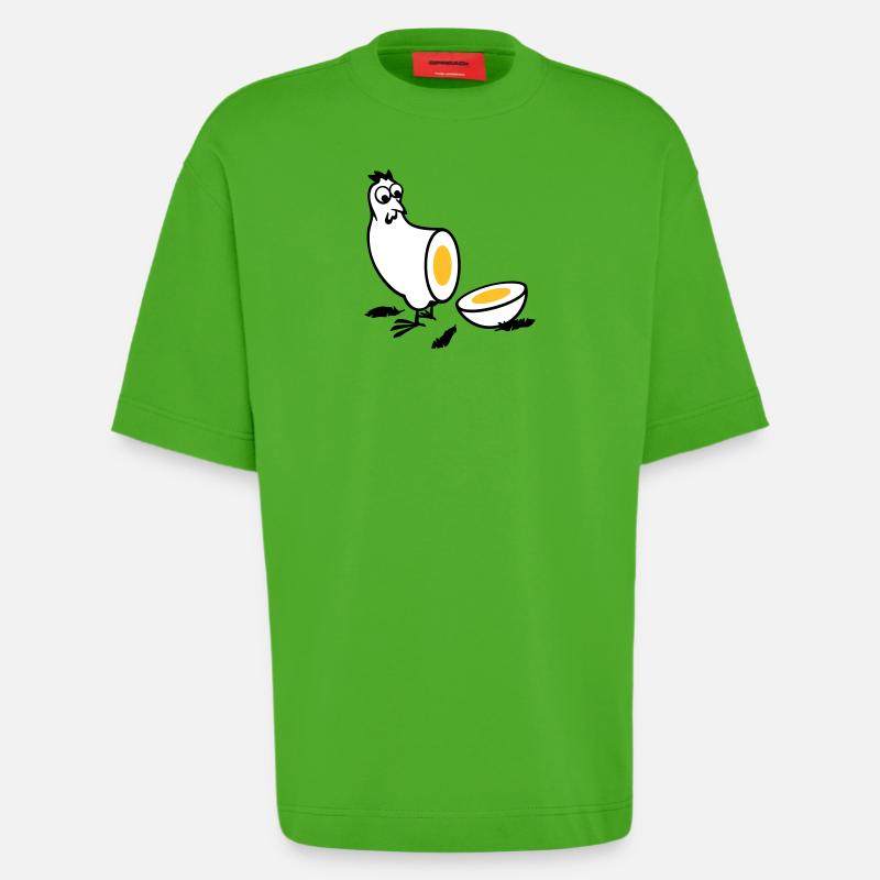 Huhn oder Ei - Heavyweight T-Shirt - made by SPREAD  - Apple Neon