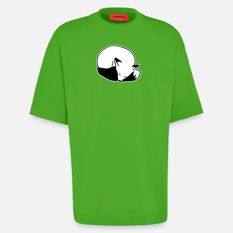 Fuchs schlafend: Niedlich, Kawaii & Comic Stil - Heavyweight T-Shirt - made by SPREAD  - Apple Neon