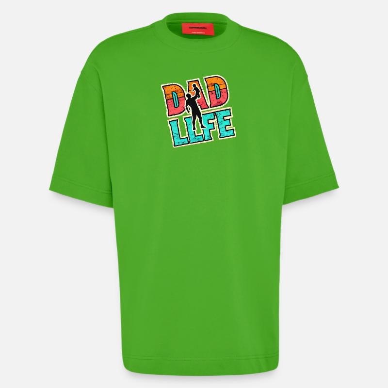 Papa Leben, Vaters Geschenk - Heavyweight T-Shirt - made by SPREAD  - Apple Neon