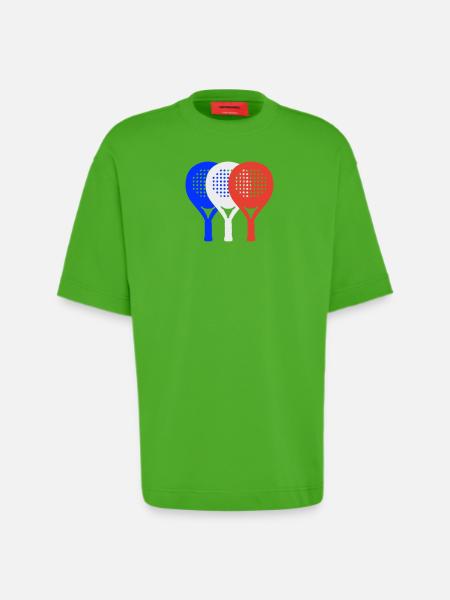 Padel-Frankreich2 - Heavyweight T-Shirt - made by SPREAD - Apple Neon