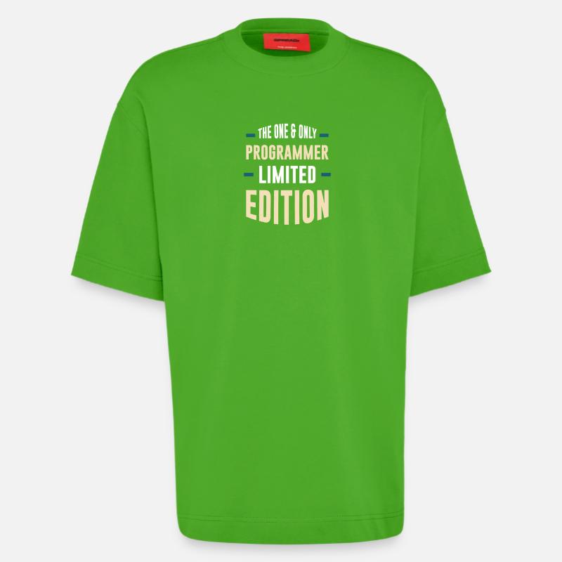 Édition limitée Only Programmer - T-shirt bio épais oversize fabriqué en UE - Apple Neon