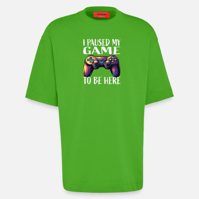 Spiel Pause Neon Controller - Heavyweight T-Shirt - made by SPREAD  - Apple Neon