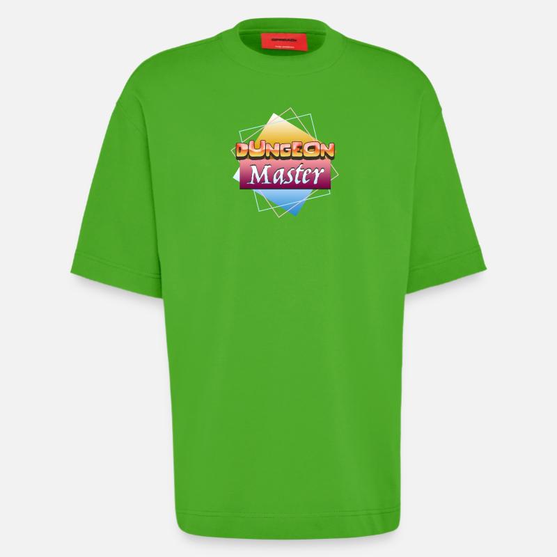 Retro Dungeon Masters Game Design Master - Heavyweight T-Shirt - made by SPREAD  - Apple Neon