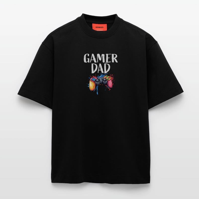 Gamer Dad Controller Splash Heavyweight T-Shirt - made by SPREAD 