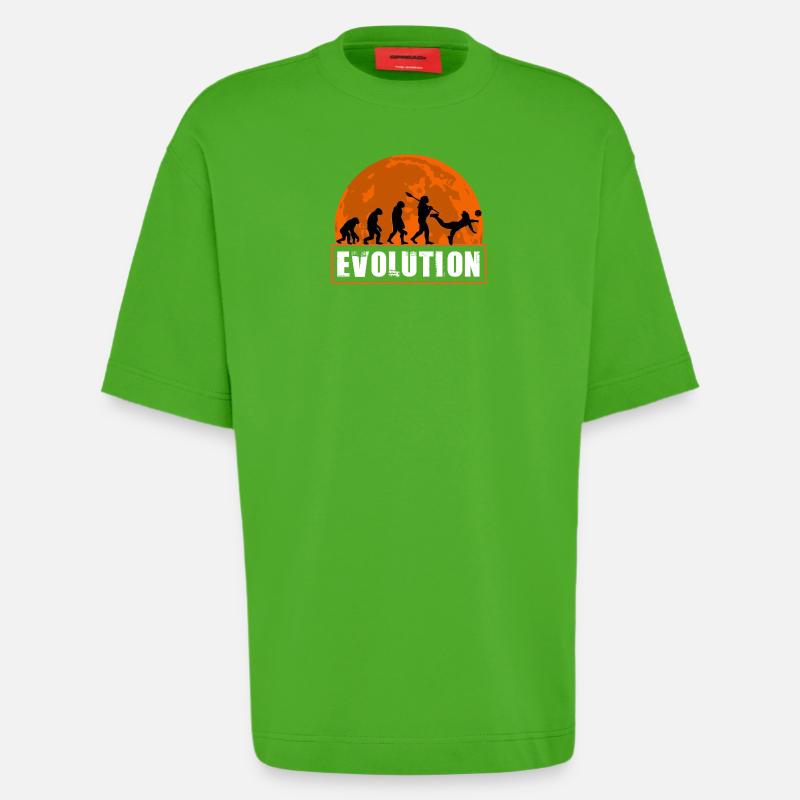 Évolution du volley-ball Joueuse Athlète - T-shirt bio épais oversize fabriqué en UE - Apple Neon