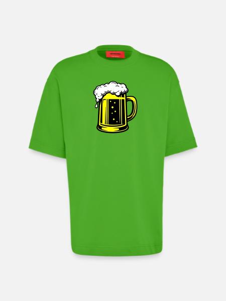 Beer Mug Symbol Beer - Heavyweight T-Shirt - made by SPREAD  - Apple Neon