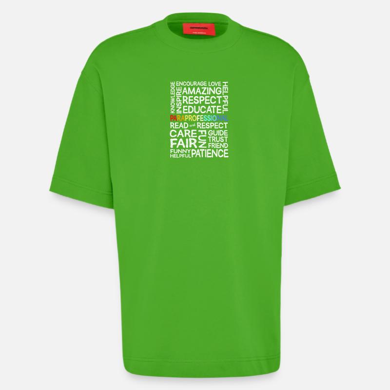 Paraprofessional Paraeducator Lehrerassistent - Heavyweight T-Shirt - made by SPREAD  - Apple Neon