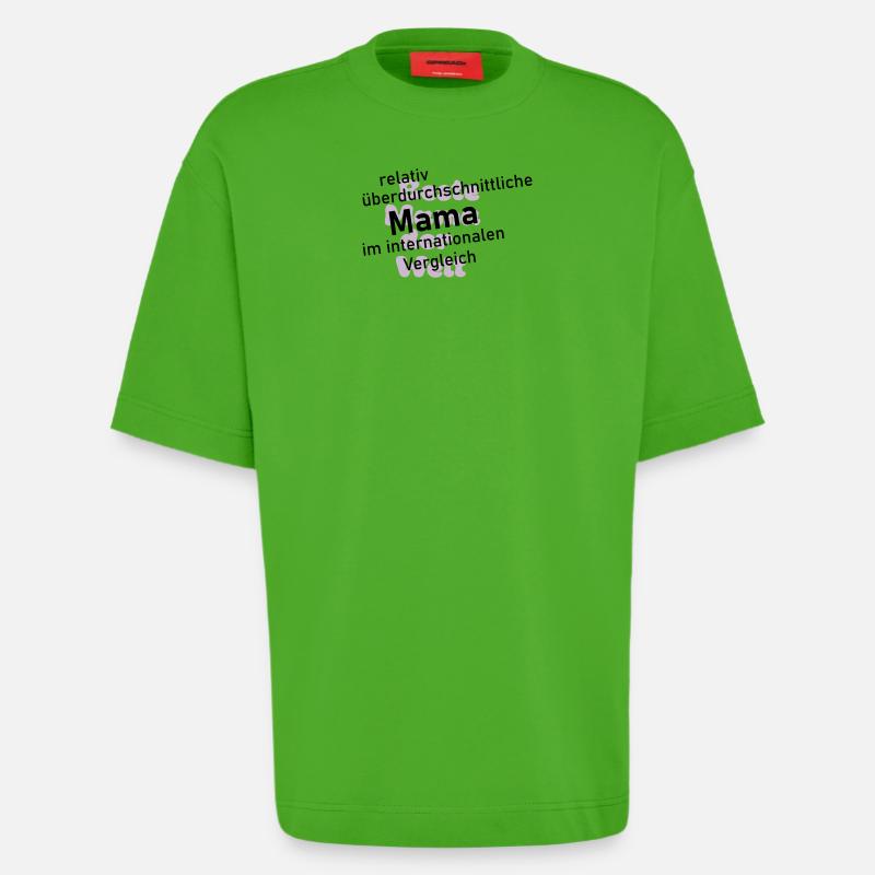 überdurchschnittliche mama - Heavyweight T-Shirt - made by SPREAD - Apple Neon