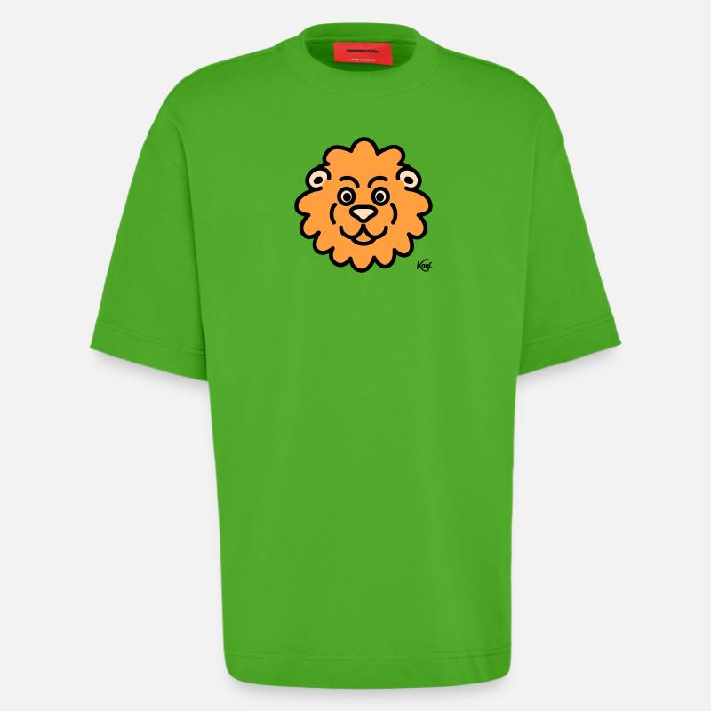 Löwe groß - Heavyweight T-Shirt - made by SPREAD  - Apple Neon