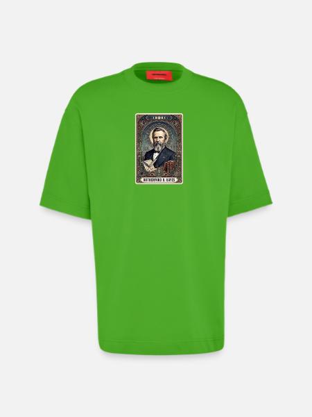 Rutherford B. Hayes Tarot Card - Heavyweight T-Shirt - made by SPREAD - Apple Neon