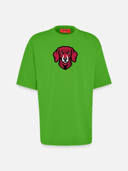 Dackel Maskottchen Logo - Heavyweight T-Shirt - made by SPREAD - Apple Neon