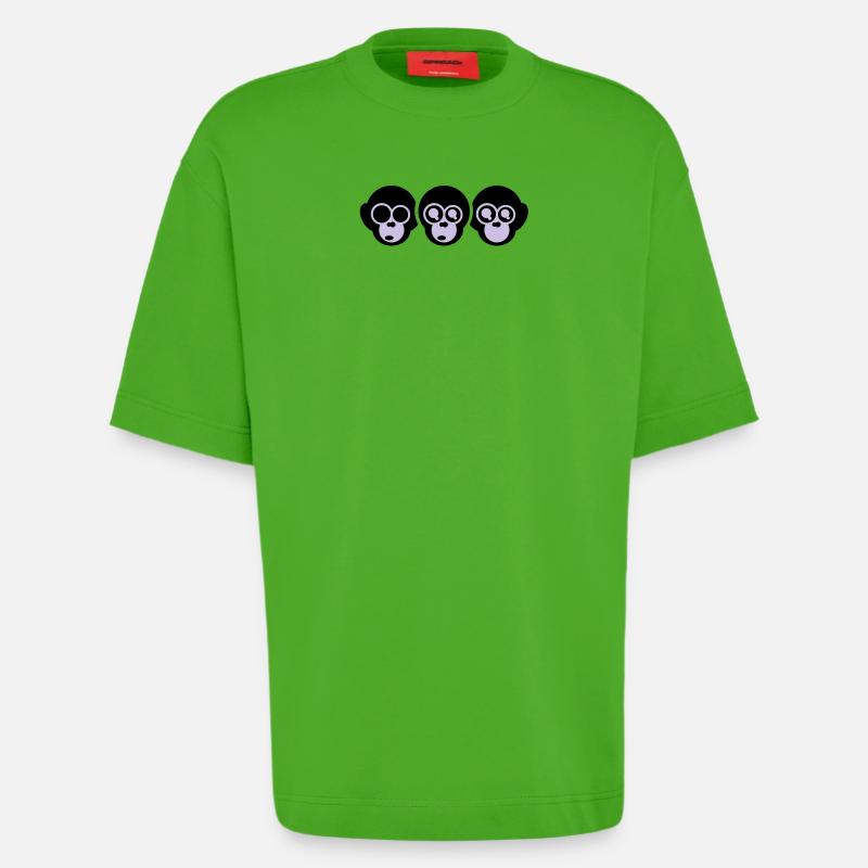 die drei affen - Heavyweight T-Shirt - made by SPREAD  - Apple Neon