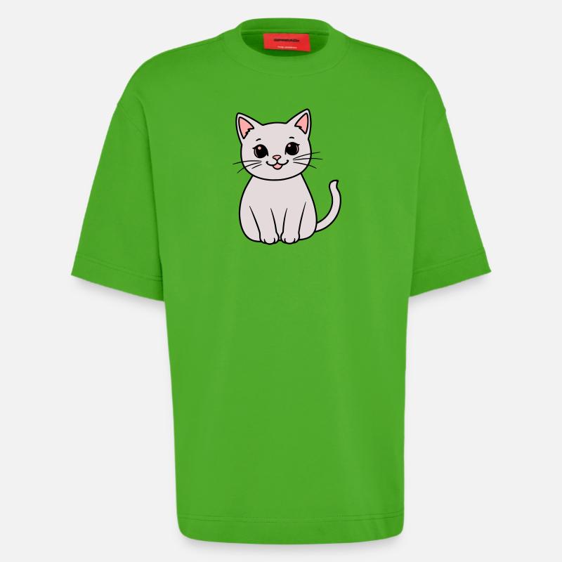 graues Kätzchen - Heavyweight T-Shirt - made by SPREAD  - Apple Neon