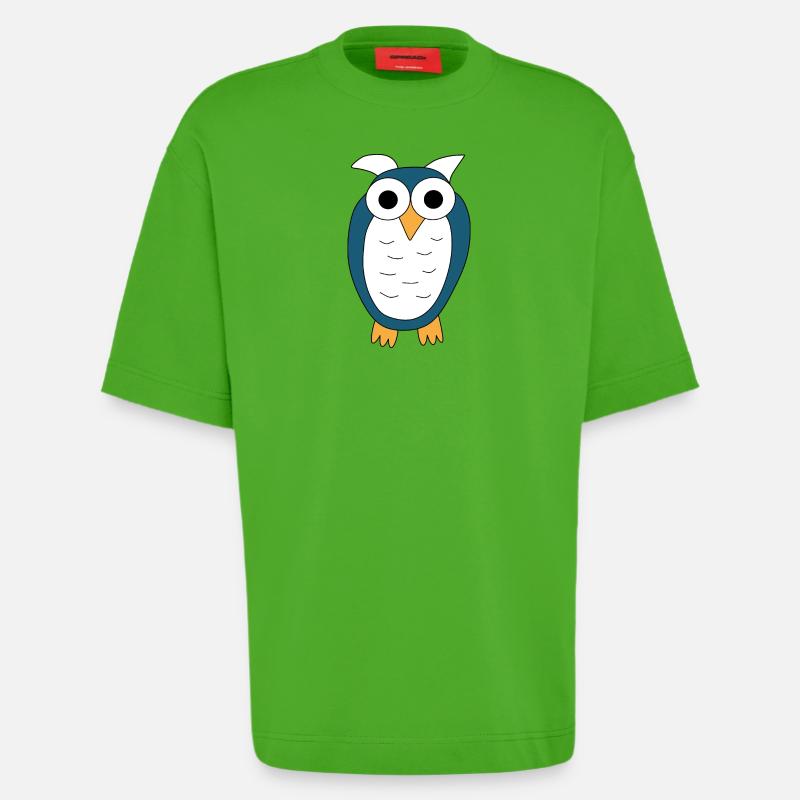 Eule blaue Eule - Heavyweight T-Shirt - made by SPREAD  - Apple Neon