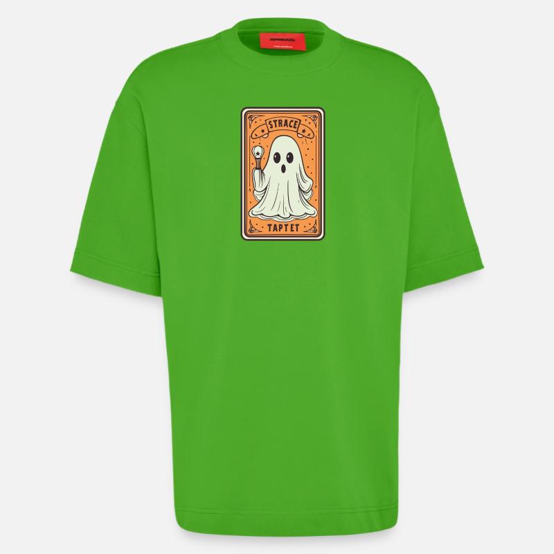 Tarot Karte Geist mit Stock - Heavyweight T-Shirt - made by SPREAD - Apple Neon
