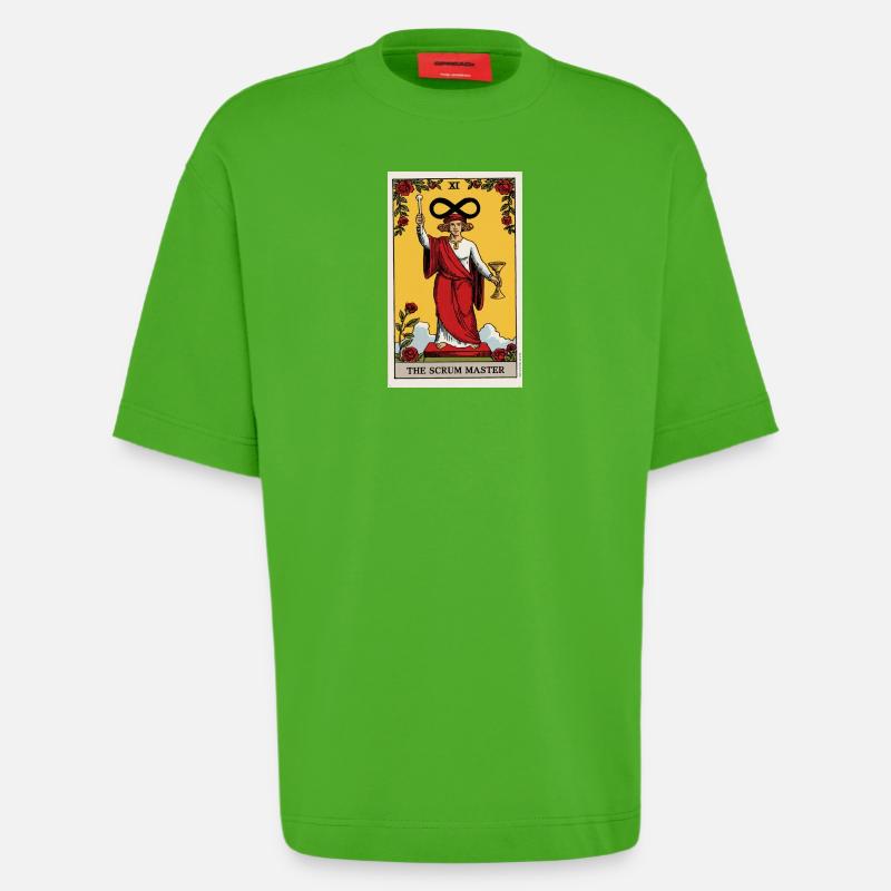 Das Infinity Tarot Scrum Master Design - Heavyweight T-Shirt - made by SPREAD  - Apple Neon