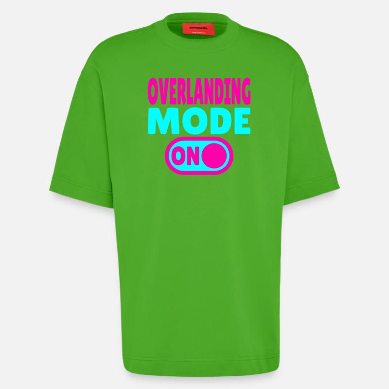 Mode Overlanding ACTIVÉ – Passer à l’aventure - T-shirt bio épais oversize fabriqué en UE - Apple Neon