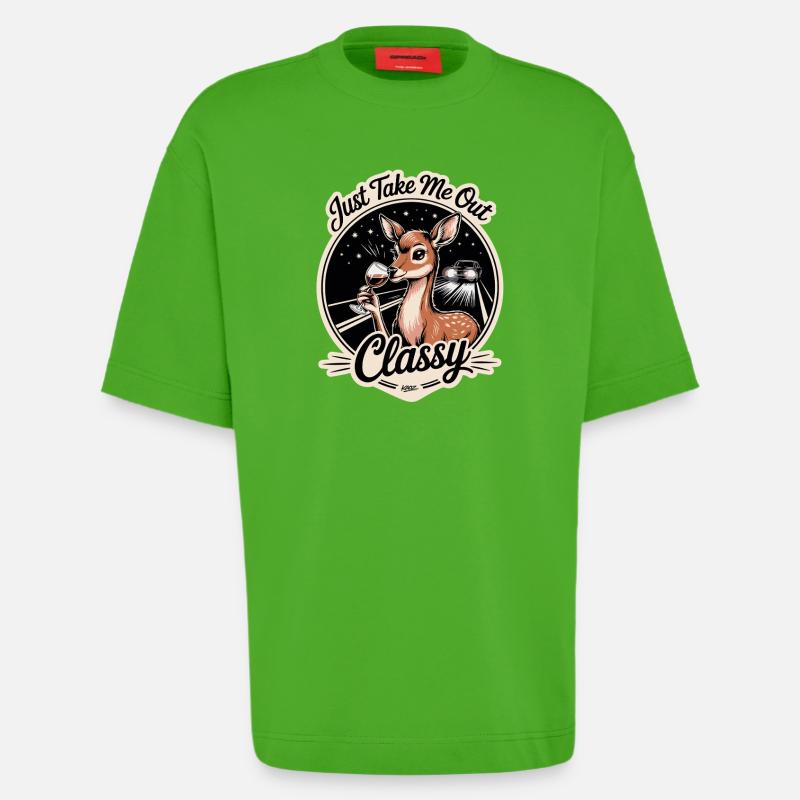 Nimm mich einfach stilvoll mit raus - Heavyweight T-Shirt - made by SPREAD  - Apple Neon