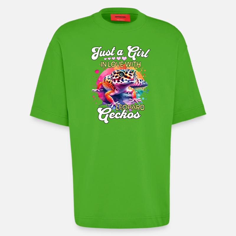 Mädchen Leopardgecko - Heavyweight T-Shirt - made by SPREAD  - Apple Neon