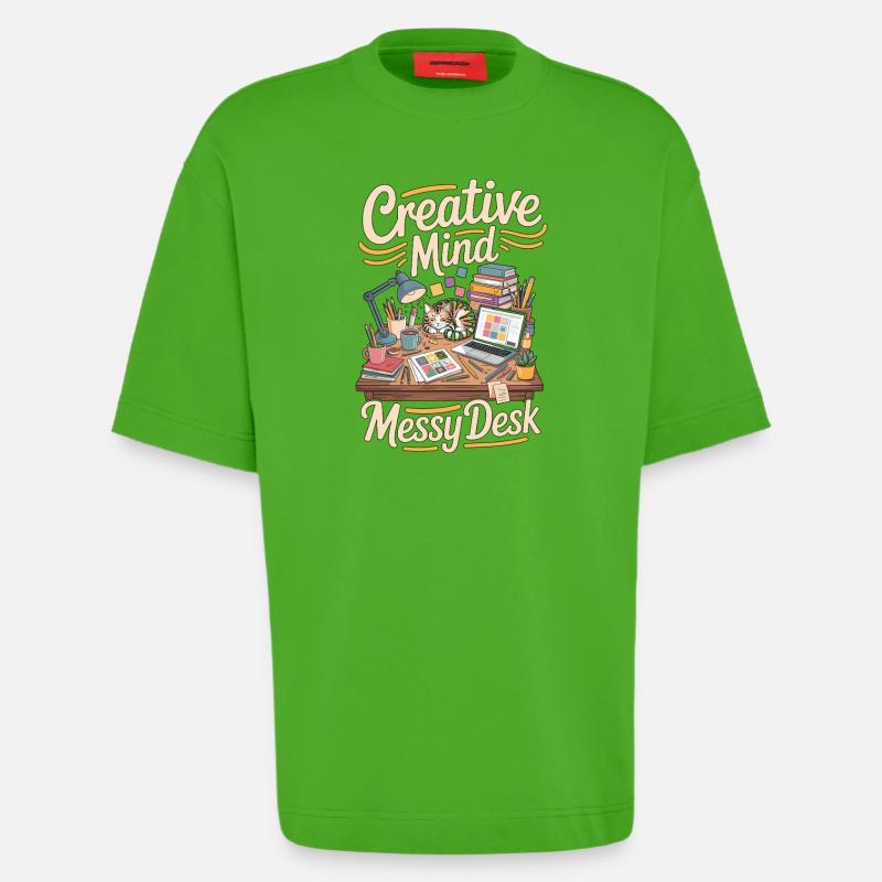 Graphic Designer Creative Mind Visual Designer - Heavyweight T-Shirt - made by SPREAD  - Apple Neon