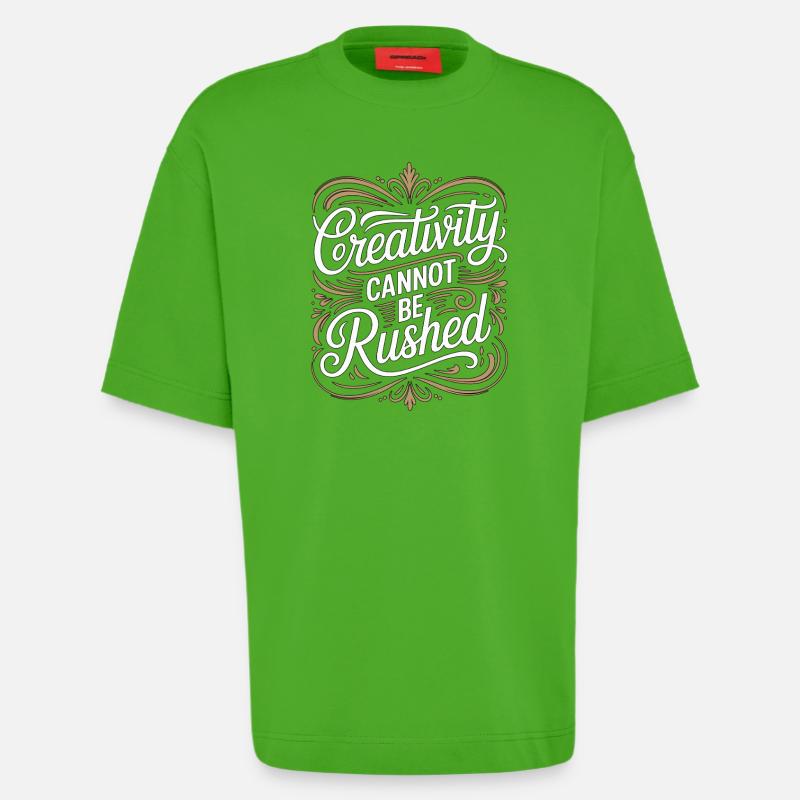 Graphic Designer Creativity Cannot Visual Artist - Heavyweight T-Shirt - made by SPREAD  - Apple Neon