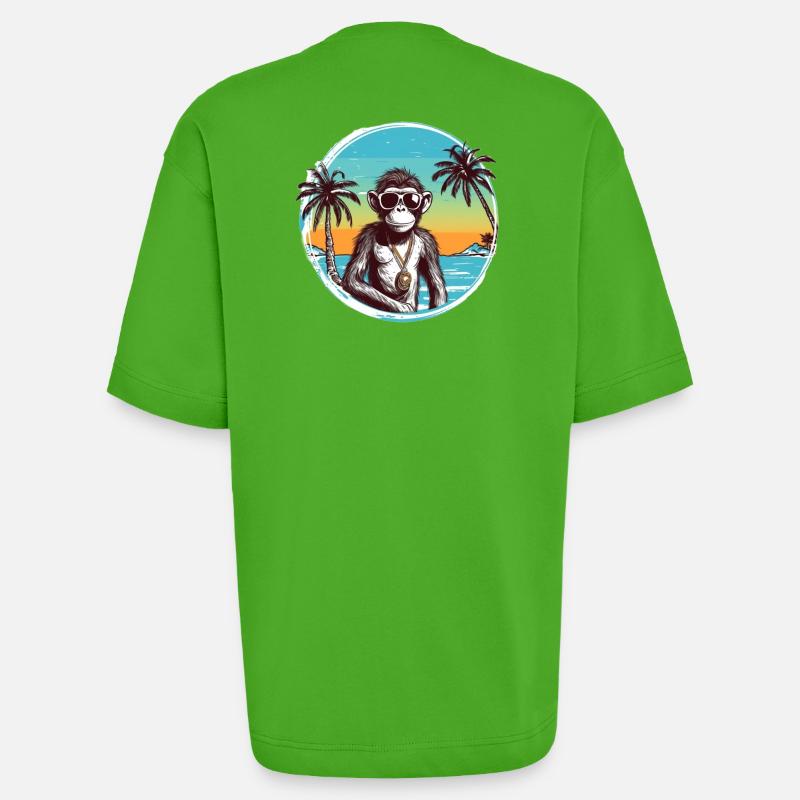 Cool Affe*Sommer Strand Design - Heavyweight T-Shirt - made by SPREAD  - Apple Neon