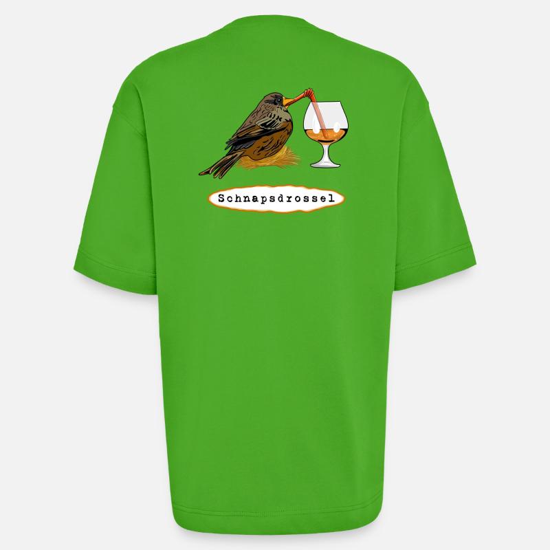 Stößchen! Schnapsdrossel - Heavyweight T-Shirt - made by SPREAD  - Apple Neon
