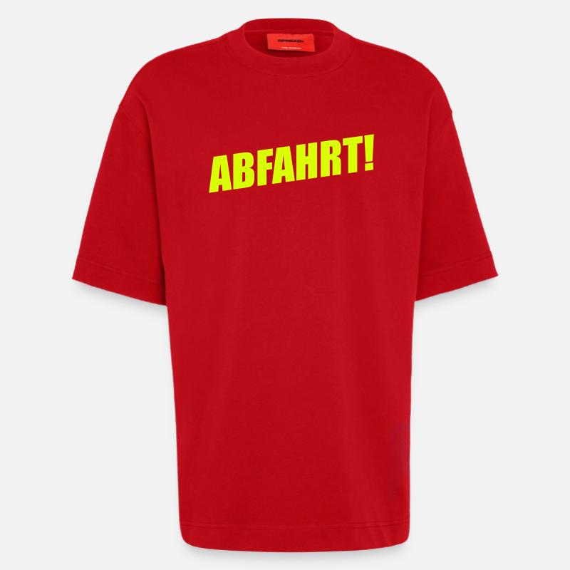 ABFAHRT - Heavyweight T-Shirt - made by SPREAD  - Rot