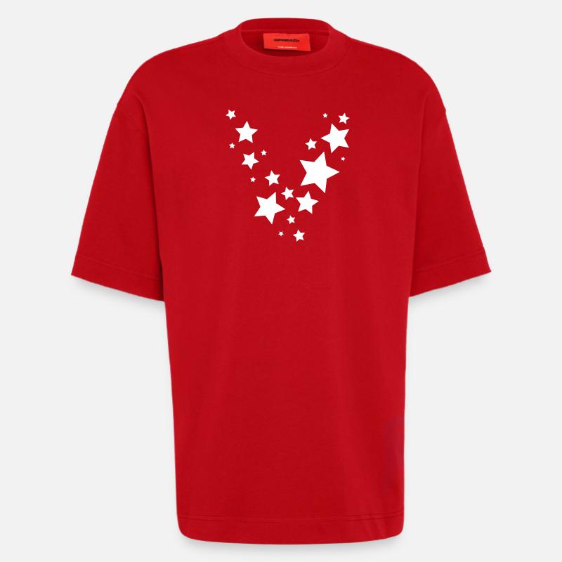 Sterneregen - Heavyweight T-Shirt - made by SPREAD - Rot