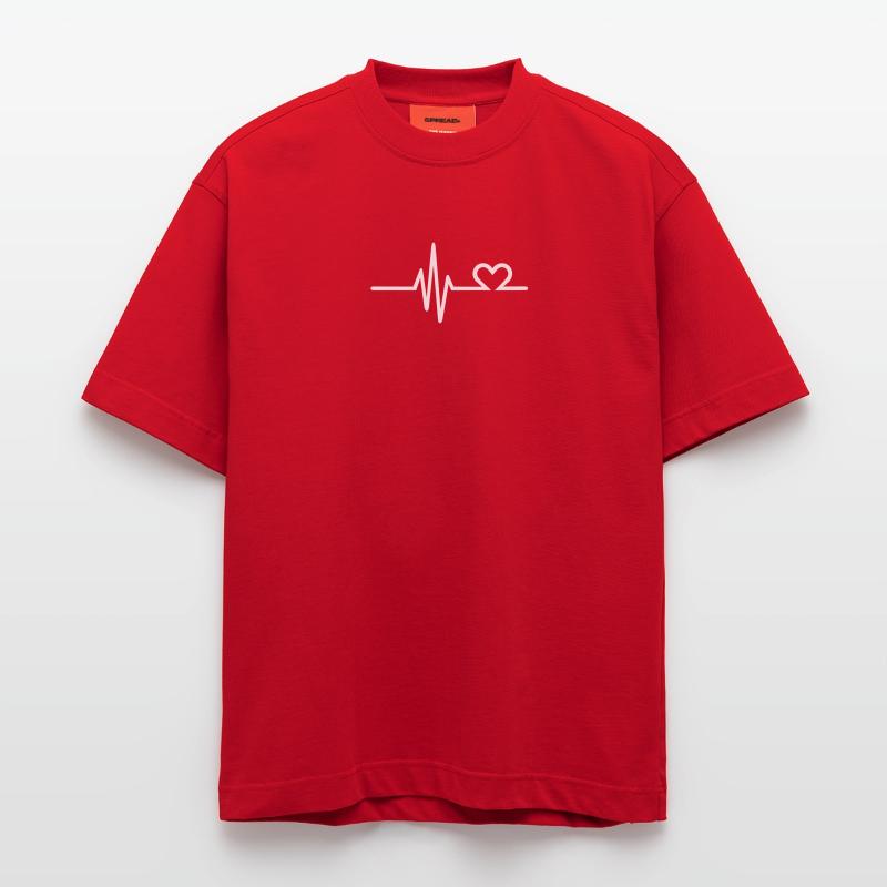 Frequenz Herz Heavyweight T-Shirt - made by SPREAD 