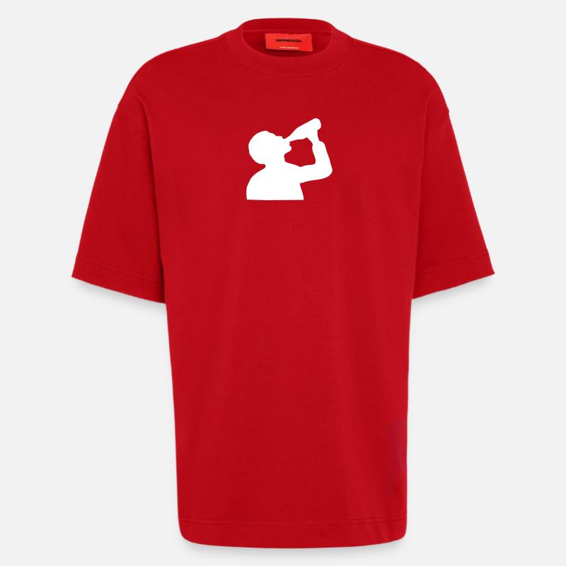 Bier - Heavyweight T-Shirt - made by SPREAD  - Rot