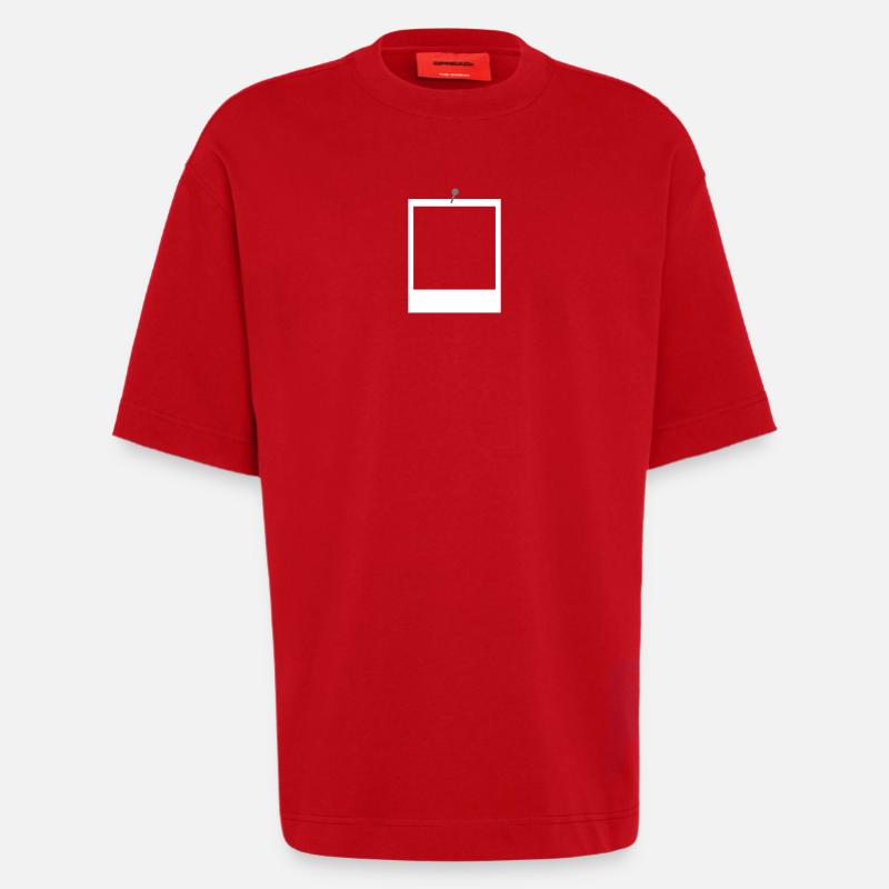 Sofortbild, Rahmen, angepinnt - Heavyweight T-Shirt - made by SPREAD - Rot
