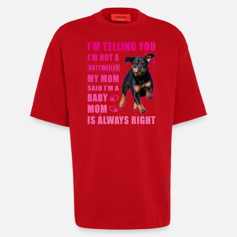 Rottweiler Spruch - Heavyweight T-Shirt - made by SPREAD  - Rot