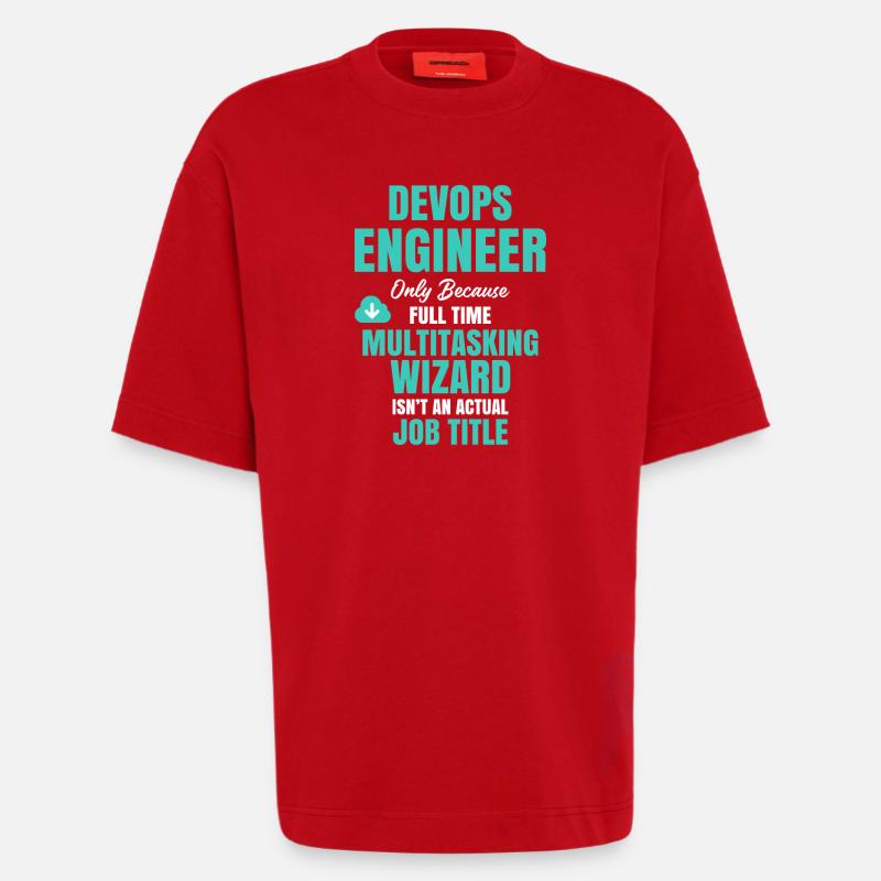 DevOps Engineer Multitasking-Assistent - Heavyweight T-Shirt - made by SPREAD  - Rot