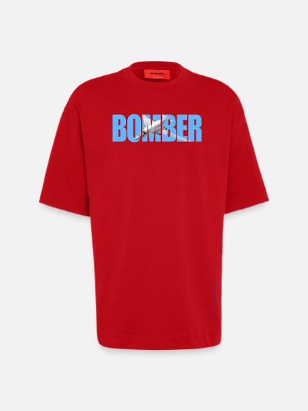Bomber Tu-160 - Heavyweight T-Shirt - made by SPREAD  - red