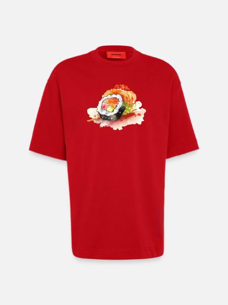 Sushi - Heavyweight T-Shirt - made by SPREAD  - Rot