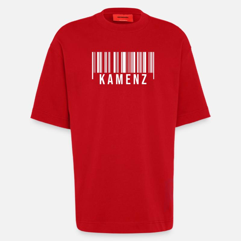 Kamenz Strichcode - Heavyweight T-Shirt - made by SPREAD  - Rot