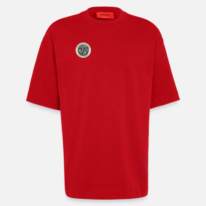 Traîner, c’est mon cardio - T-shirt bio épais oversize fabriqué en UE - rouge