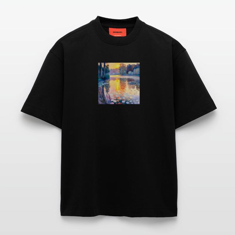 Nénuphars Impressionnisme T-shirt bio épais oversize fabriqué en UE