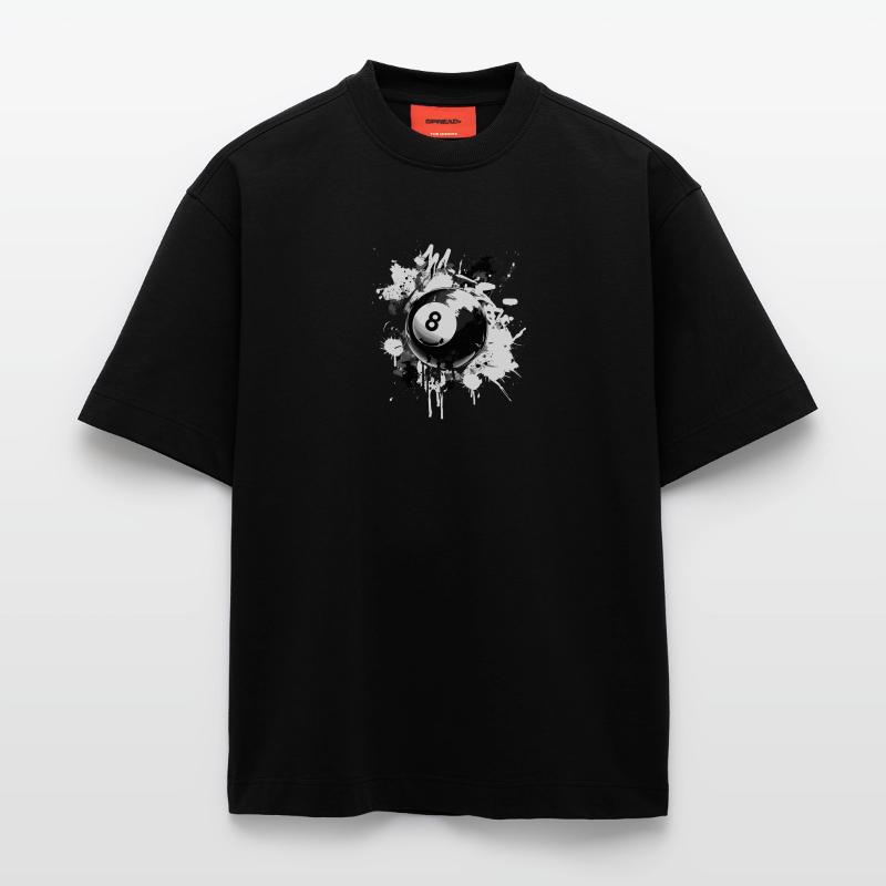 Conception créative de billard à 8 boules T-shirt bio épais oversize fabriqué en UE