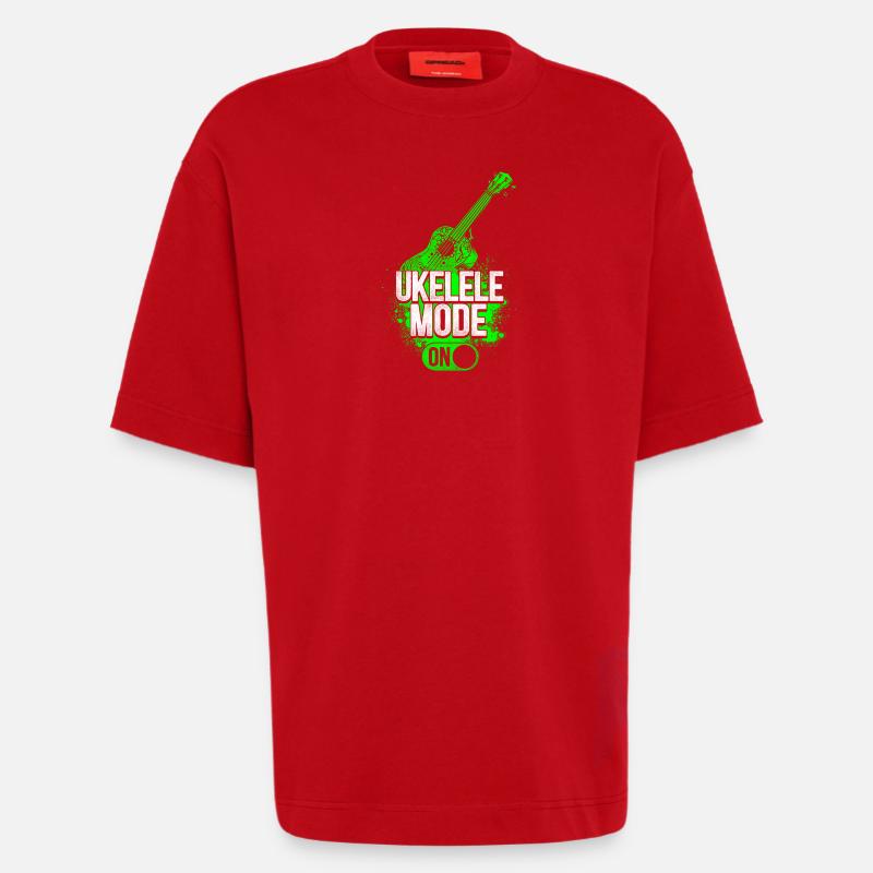 Hawaiian Ukulele Uke Ukulele Mode - Heavyweight T-Shirt - made by SPREAD - Rot